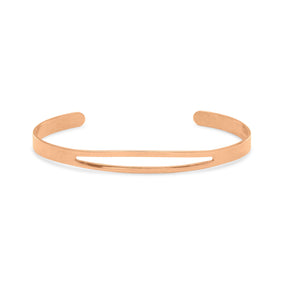 Solid Copper Cuff Bracelet with Cut Out Design Top