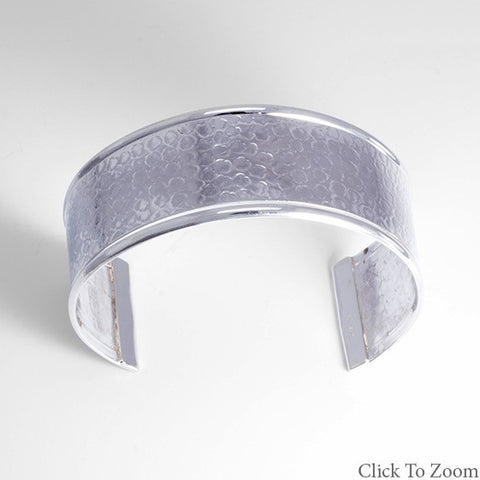 Hammered Cuff with Polished Edge