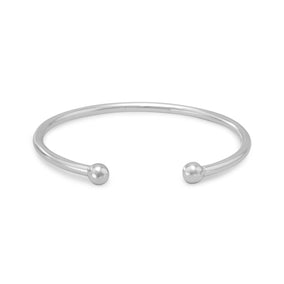 4.5" Cuff Bracelet with Bead Ends