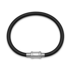 Black Rubber Bracelet with Magnetic Closure