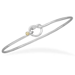 Two Tone Knot Hook Bangle