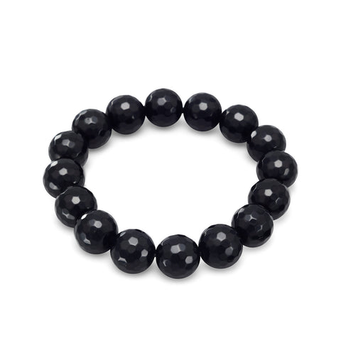 Faceted Black Onyx Bracelet