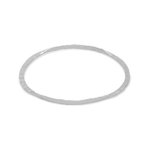 Hammered Flat Bangle Bracelet