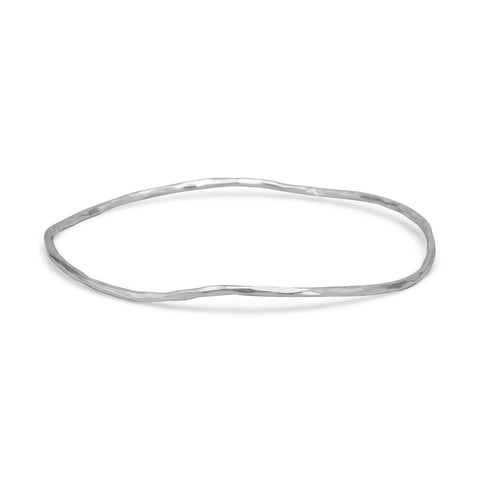 Hammered Wavy Bangle Bracelet
