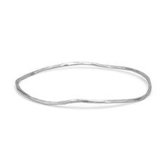 Hammered Wavy Bangle Bracelet