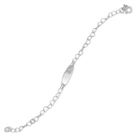 5.5"+1" Heart Link ID Bracelet