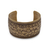 Oxidized Brass Cuff with Floral Design