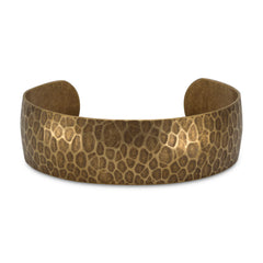 Oxidized Hammered Brass Cuff
