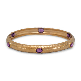 Bronze and Amethyst Bangle