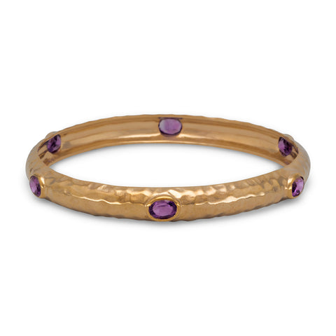 Bronze and Amethyst Bangle