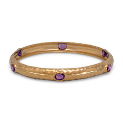 Bronze and Amethyst Bangle