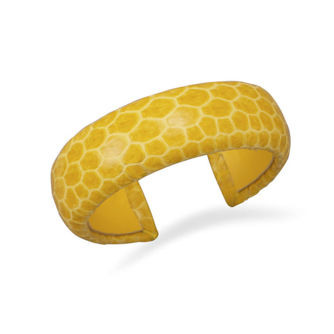 Yellow Snake Skin Cuff