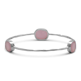 Pink Chalcedony Stackable Bangle