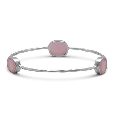 Pink Chalcedony Stackable Bangle