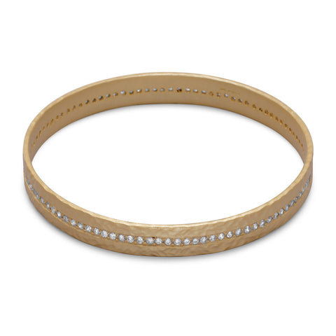 14 Karat Gold Plated Sterling Silver Eternity Bangle