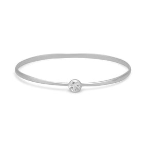 Matte Finish Blue Topaz Bangle