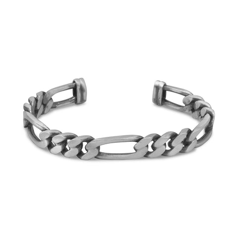 Oxidized Figaro Chain Cuff