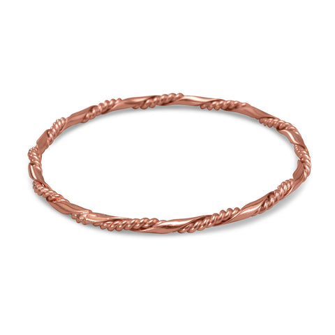 Rope Twist Design Copper Bangle