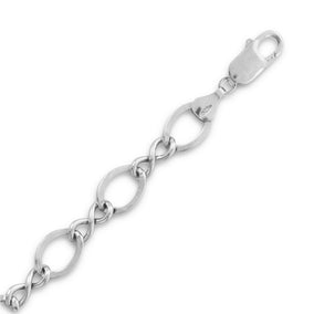 Oxidized Large Figure 8 Chain Bracelet