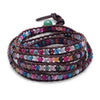 29" + 1" Leather Wrap Bracelet with Agate