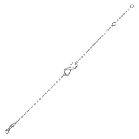 7" + 1" Polished Infinity Bracelet