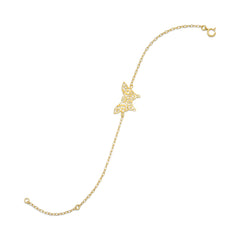 14 Karat Gold Plated Delicate Butterfly Bracelet