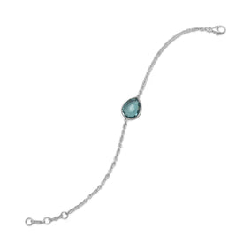 7" + .5" + .5" Freeform Faceted Hydro Quartz Bracelet