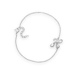 Rhodium Plated Script 