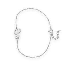 Rhodium Plated Script 