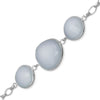 Three Stone Sea Green Chalcedony Bracelet