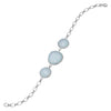 Three Stone Sea Green Chalcedony Bracelet