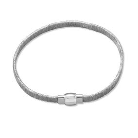7.5" Rhodium Plated Wire Wrap Bracelet