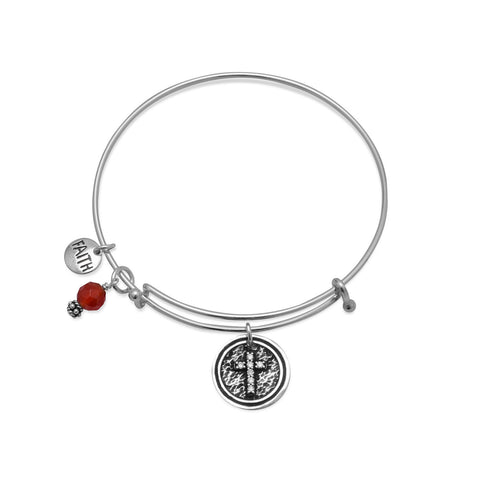 Expandable Multicharm Faith Bangle Bracelet