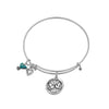 Expandable Multicharm Love Bangle Bracelet