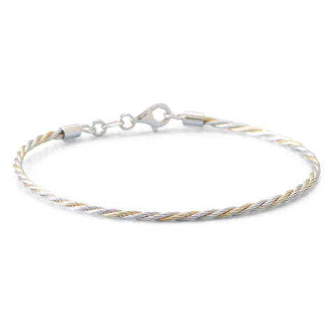 Bi Tone Cable Twist Bracelet