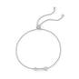 Rhodium Plated Arrow Friendship Bolo Bracelet