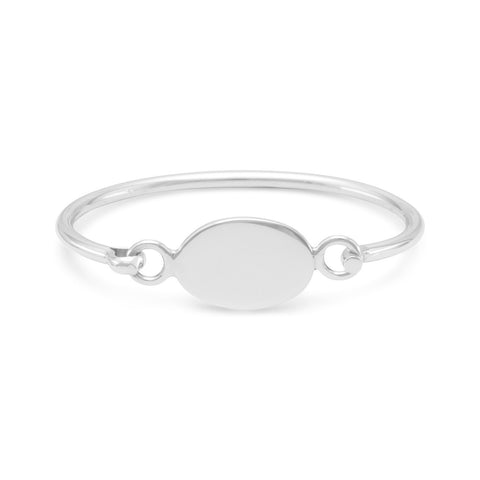 5.5" Oval Engravable Bangle Bracelet