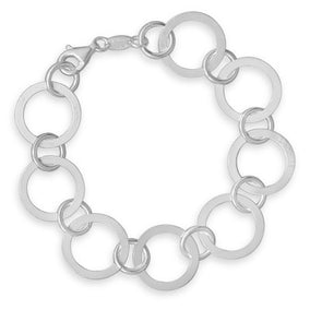 7" Large Ring Link Bracelet