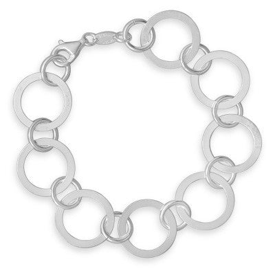 7" Large Ring Link Bracelet