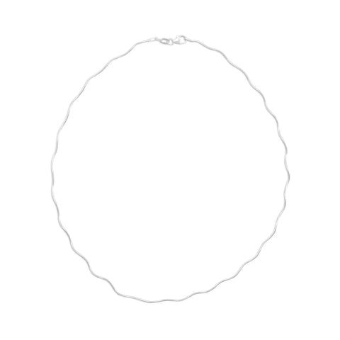 16" Wavy Omega Style Necklace