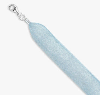 16"+ 2" Extension Blue Ribbon Necklace