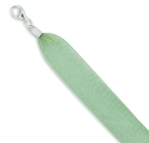 16"+ 2" Extension Green Ribbon Necklace