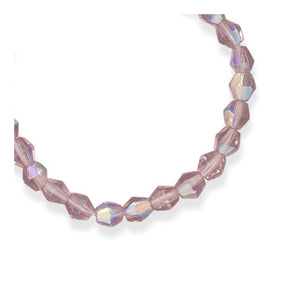 13" + 2" Extension Pink Czech Glass Bead Necklace