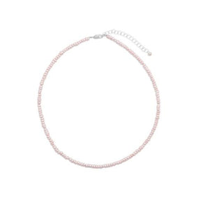 13" + 2" Extension Pink Czech Glass Bead Necklace