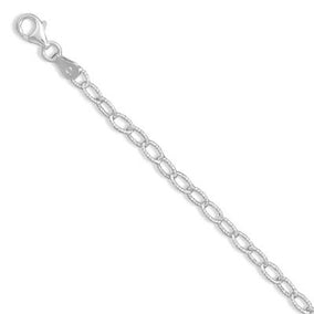 16" Oval Diamond Cut Link Necklace