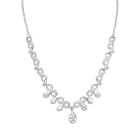 16" + 2" CZ Infinity Design Necklace