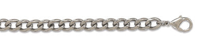 18" 316L Stainless Steel Beveled Curb Necklace