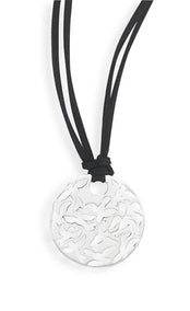 Adjustable Suede with Cut Out Dove Design Necklace