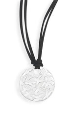 Adjustable Suede with Cut Out Dove Design Necklace