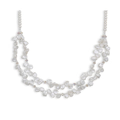 Double Strand Cultured Freshwater Keshi Pearl Necklace